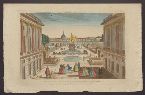Vue perspective de la Place de Louis XV en entrant par la Porte Saint Honoré à Paris