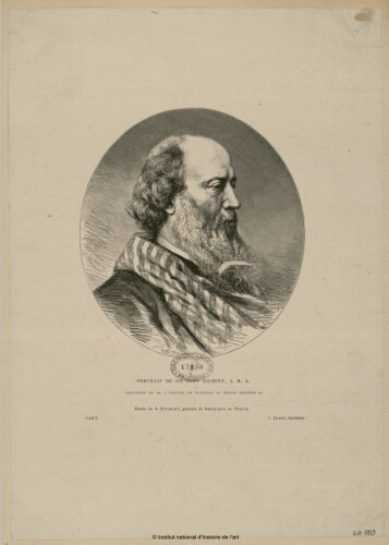 Portrait de Sir John Gilbert, A. R. A., président de la Society of painters in water colours