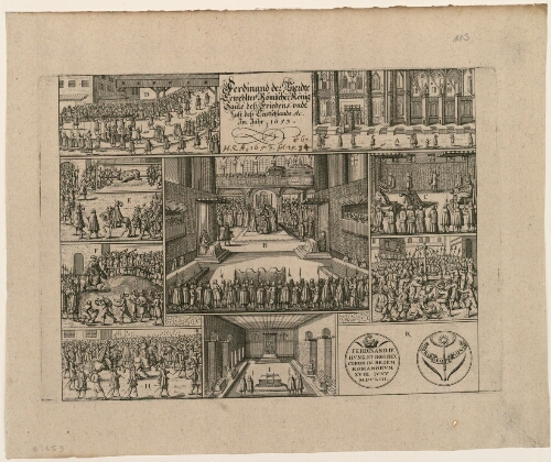 Ferdinand der Vierdte Erwehlter Römische: König Säule deß Friedens, undt Lust deß Teutschlands, etc. Im Jahr 1653