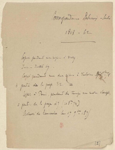 Delacroix : Lettres : 1815-1862