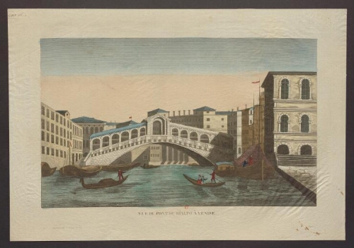 Vue du pont de Rïalto à Venise
