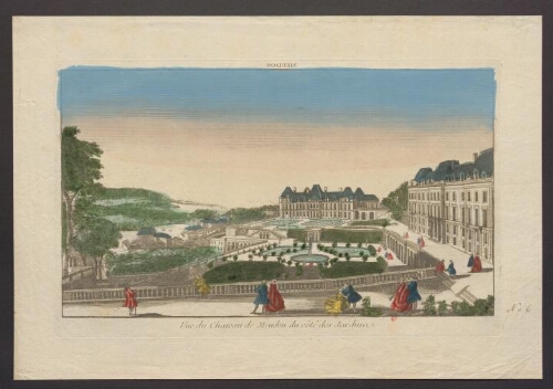 Vue du château de Meudon du côté des jardins