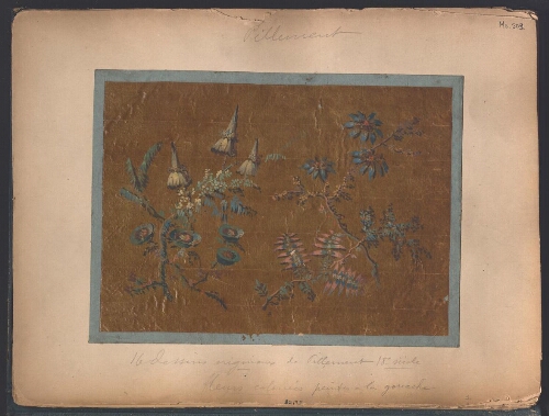 16 dessins originaux de Pillement, 18e siècle : fleurs coloriées, peintes à la gouache