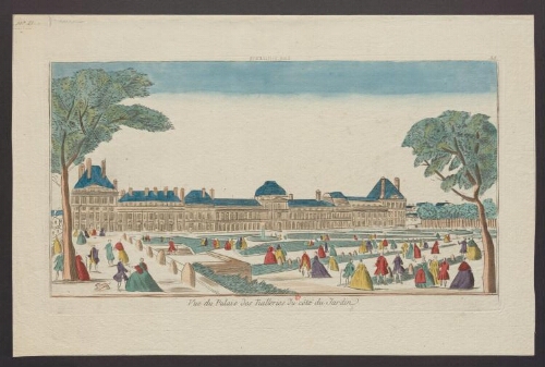 Vue du Palais des Tuileries du côté du jardin