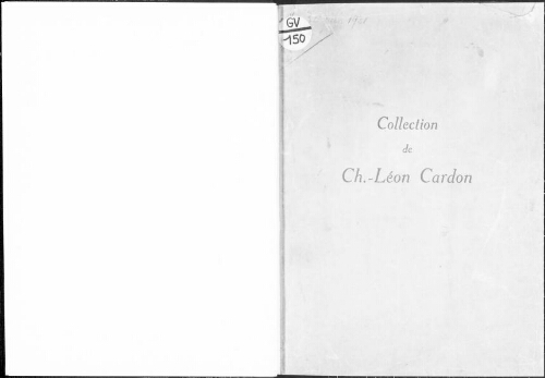 Collection de Ch.-Léon Cardon : [vente du 27 au 30 juin 1921]