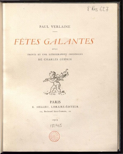 Fêtes galantes avec 31 lithographies originales de Charles Guérin