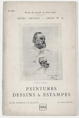 Peintures, dessins et estampes : [vente du 25 juin 1923]