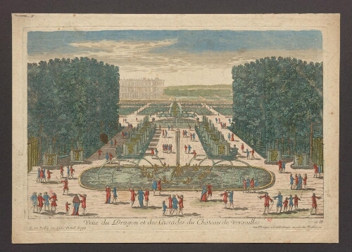 Vue du Dragon et des cascades du Château de Versailles