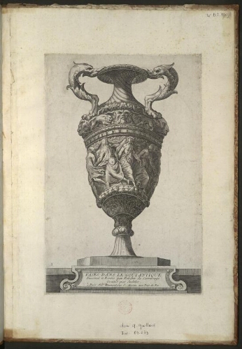 Vases dans le goût antique dessinés à Rome par Polidor de Carravage, gravés par Sadeler