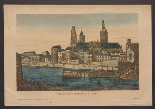 Vue de Rouen et de l'église Saint Ouen