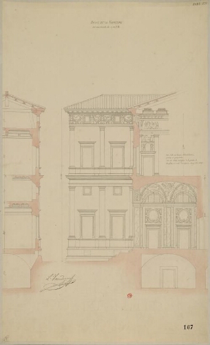 Rome 1830, Palais de la Farnésine