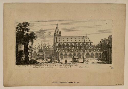 L'Eglise paroissiale et archipresbyterale de Saint Severin du costé du cimetière à Paris