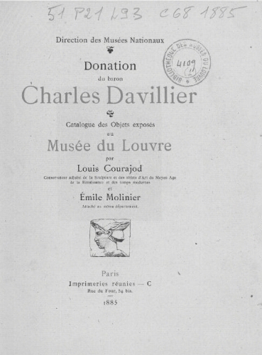 Donation du baron Charles Davillier