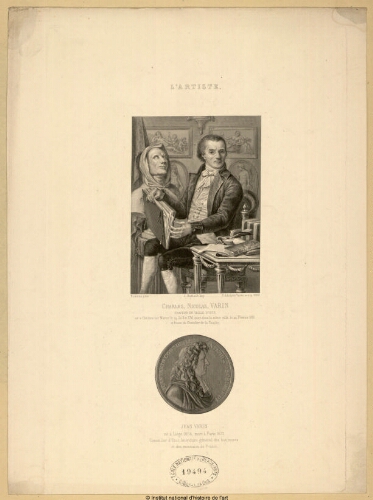 Charles Nicolas Varin, graveur en taille-douce [...] et Buste du Chevalier de la Touche, Jean Varin [...]
