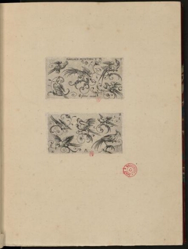 [Rinceaux, grotesques, armoiries]