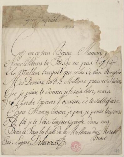 Lettres d'Eugène Delacroix à divers