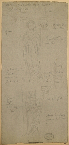 Naples, San Giovanni in Carbonara, Tombeau de Ladislas : statue du clocheton [...]