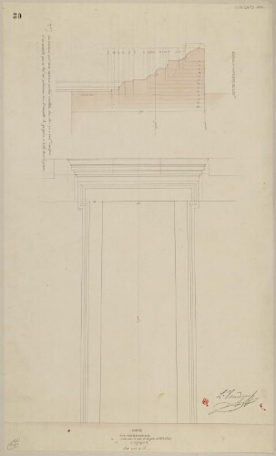 Girgenti 1830, porte d'un temple antique, connu sous le nom de chapelle de Phalaris à Agrigente