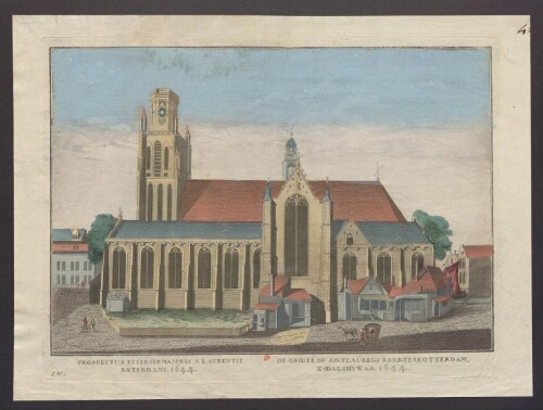 De Groote of Sint Laurens Kerkteurotterdam, Zooalshywas. 1644 = Prospectus eccleslæ Majoris S. Laurentii Roterdami. 1644