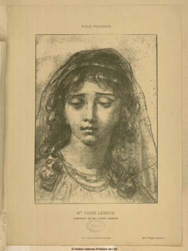 Mme Vigée Lebrun, portrait de Mlle Vigée Lebrun (Ecole française)