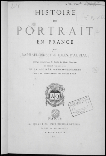 Histoire du portrait en France