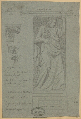 Naples, San Lorenzo, Tombeau de Catherine d' Autriche : figure [...]