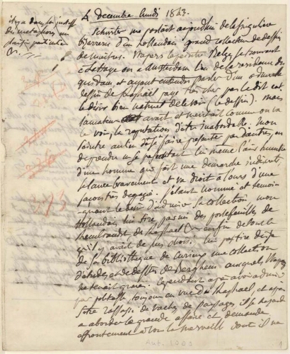 Delacroix, Eugène : Fragments de manuscrits divers