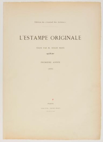 L'Estampe originale : 1893 - 1895
