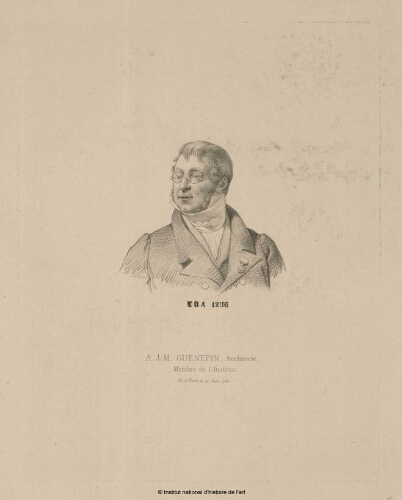 A. J. M. Guenepin, architecte, membre de l'Institut, né à Paris le 17 juin 1780