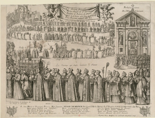 Dévote procession de la châsse de saint Germain, évêque et patron de Paris, faite le 16 juin 1652, pour la paix et l'heureux retour du Roi
