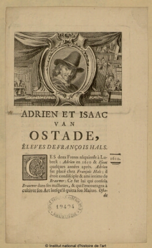 Adrien et Isaac van Ostade, élèves de François Hals