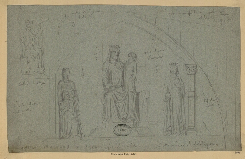 Naples, Santa Chiara, Tombeau de Charles, fils de Robert : statue [...]