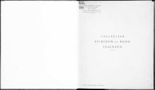 Collection Spiridon de Rome, tableaux : [vente du 19 juin 1928]