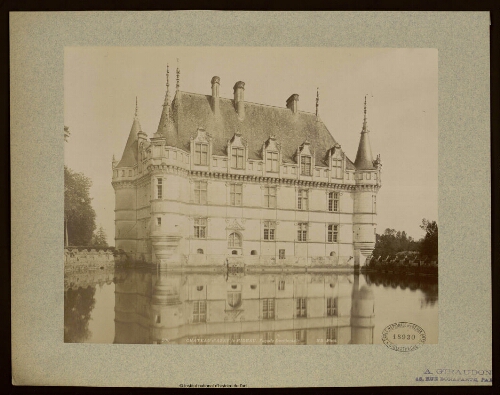 Château d'Azay le Rideau. Façade Occidentale