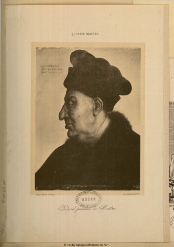 Quentin Matsys, portrait présumé du Maître (Quintinus Metsys pincebat anno 1513)