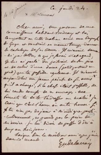 Lettre à Louis Guillemardet, du 24 [janvier 1856]