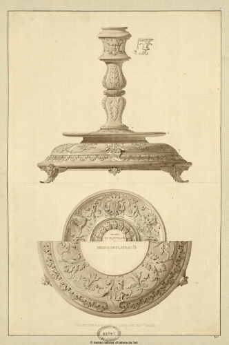 Chandelier en bronze, travail du XVIème siècle