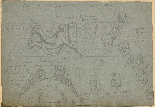 Naples, San Giovanni in Carbonara, Tombeau de Ladislas : bas relief [...]