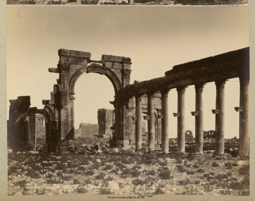 Palmyre. Arc de triomphe et colonnade [...]