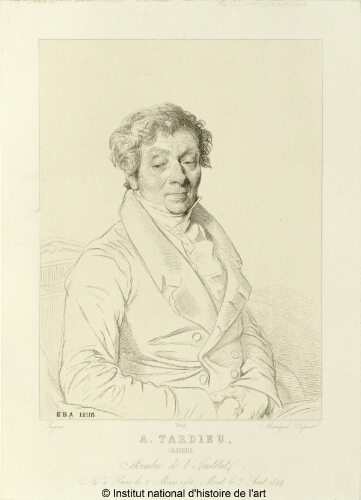 A.Tardieu, graveur, membre de l'Institut, né à Paris le 2 mars 1756, mort le 3 août 1844