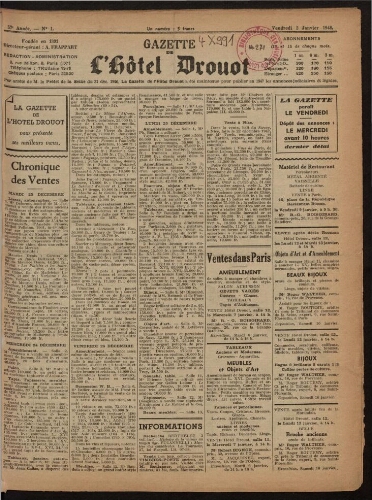 Gazette de l'Hôtel Drouot. 66 : 1948