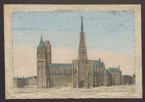 Vue de l'église métropolitaine de Rouen du côté du Septentrion