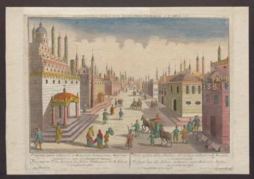 Prospectus, quem Solimanni et Mahometi, Sultanorum, Moschaea praebet, in urbe Constantinopolitana