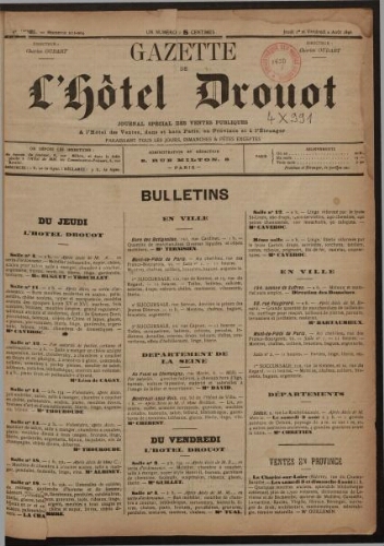 Gazette de l'Hôtel Drouot. 14 : 1895-1896