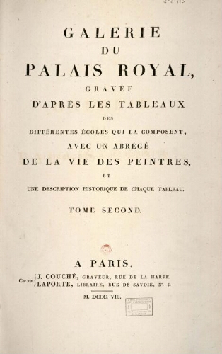 Galerie du Palais Royal. Tome 2