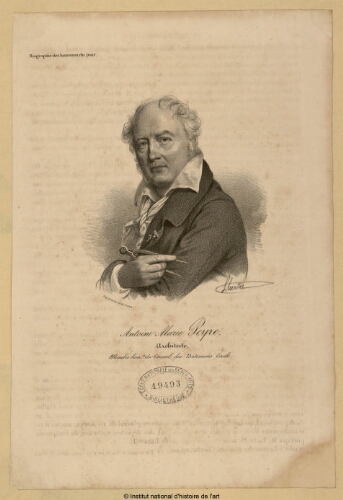 Antoine-Marie Peyre, architecte, membre honoraire du Conseil des Bâtimens civils (Biographie des hommes du jour)