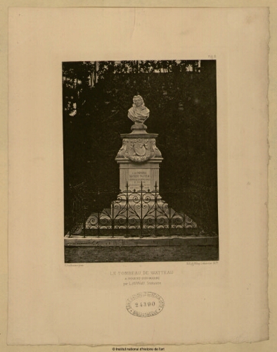 Le tombeau de Watteau à Nogent-sur-Marne par L. Auvray statuaire
