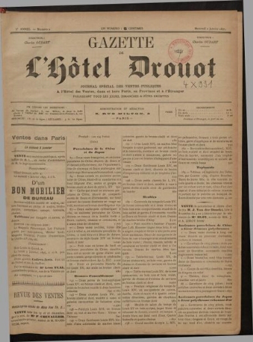 Gazette de l'Hôtel Drouot. 13 : 1895