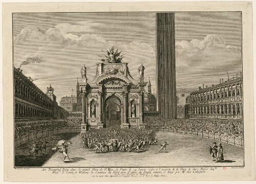 Arc Triomphal érigé dans la grande Place de Saint Marc de Venise le 24 janvier 1782 [...]