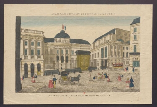 Vue du palais de Justice de Paris, prise de la place